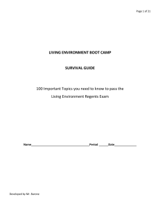 LIVING-ENVIRONMENT Study Guide