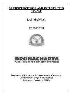 MICROPROCESSOR lab VthSem ECE