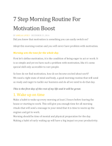 7 Step Morning Routine For Motivation Boost