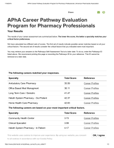 APhA Career Pathway Evaluation Program for Pharmacy Professionals   American Pharmacists Association