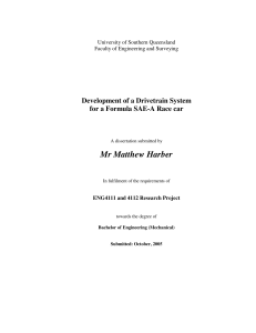Formula SAE-A Race Car Drivetrain System Design
