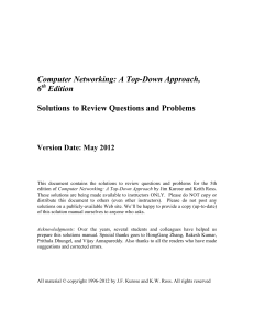 Computer Networking A Top Down Approach