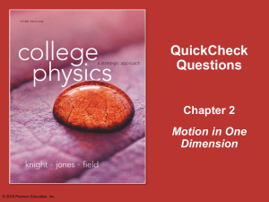 QuickCheck Questions Motion
