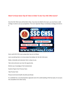 Want To Know Some Tips & Tricks In Order To Ace Your SSC CHSL Scores?