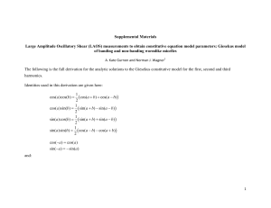 LAOS Measurements: Giesekus Model Derivation