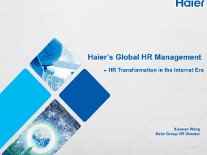 - HR Transformation in the Internet Era