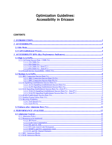 optimization guidelines accessibility-ericsson