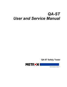 Metron QA-ST - Manual