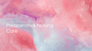 Preoperative Nursing Care- 2022