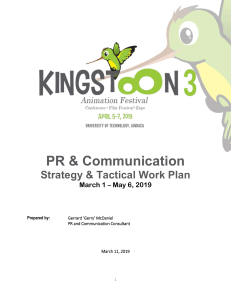 KingstOOn 3 Communication Work Plan Revised March 13  2019 FINAL 