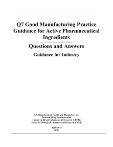 Q7-GMP for API -Questions-and-Answers-Guidance-for-Industry