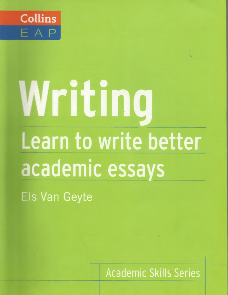 learn to write better academic essays pdf