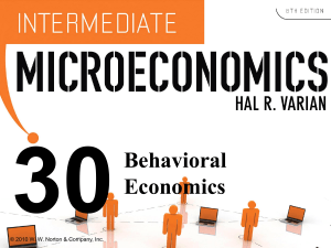 Varian Chapter30 Behavioral Economics