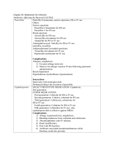 Medication for Infection: Antibiotics Study Guide