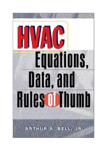 Hvac equations data and rules of thumbth