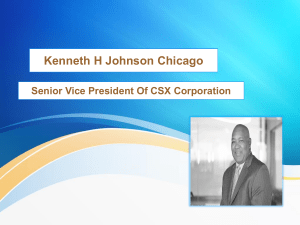 Kenneth H Johnson Chicago - Senior Vice President Of CSX Corporation
