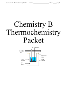 thermochemistry packet