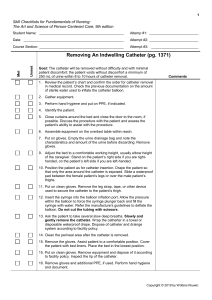 Indwelling catheter removal Skill checklist (1)