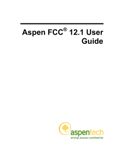 Aspen FCC 121 User Guide