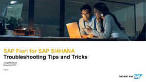 Fiori for S 4HANA - Troubleshooting Tips and Tricks