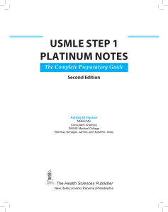 USMLE STEP 1 PLATINUM NOTES