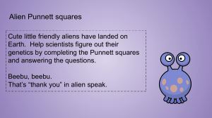 Alien Punnett squares