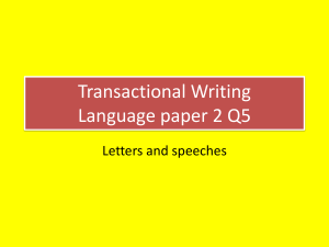 Transactional Writing - Letters revision session full