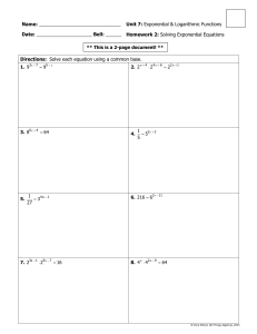 Unit 7 - Exponential & Logarithmic Functions copy pages 12, 13