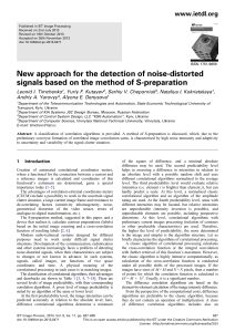 New approach for the detection of noise-distorted signals based on the method of S-preparation
