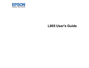 epson L805 Printer User Guide cpd50133