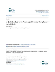 A Qualitative Study of the Psychological Impact of Unemployment o