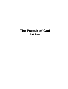 Pursuit of God