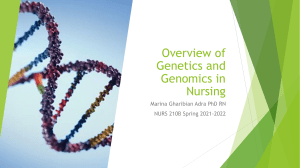 Genetics and Genomics in Nursing Overview