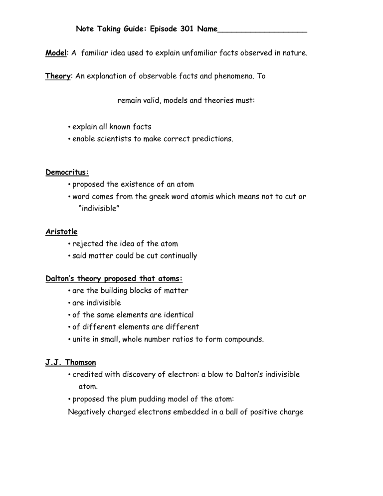 3 01 02 Note Taking Guide Ep 301 3 01 02 Note Taking Guide Ep 301