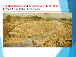 Renaissance and Reformation