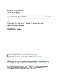 Technology Advancement Influence in Accounting and Information Sy