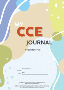 [Interactive Digital] My CCE Journal - Secondary 2