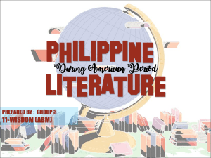 Philippine Literature during American Period- ABM