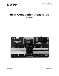 PASCO Heat-Conduction-Apparatus-Manual-TD-8513