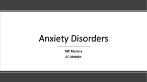 Anxiety slides PART 2