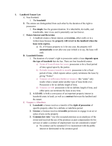 Landlord-Tenant Law: Leaseholds, Rights, and Duties