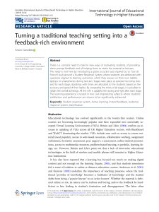 Turning a traditional teaching setting into a feed