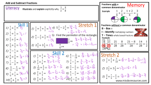 Fraction Add and Subtract ANS