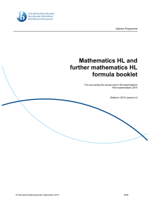 Formula Booklet