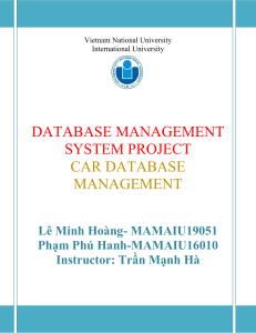 database report