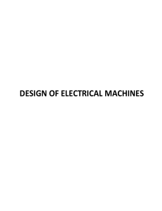 DESIGN OF ELECTRICAL MACHINES (1)