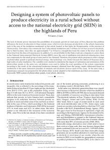 Design of a PV system for rural schools