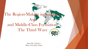 The Region-Making in Southeast Asia and Middle Class Formation
