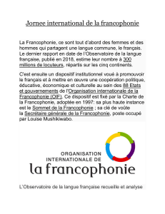 Jornee international de la francophonie