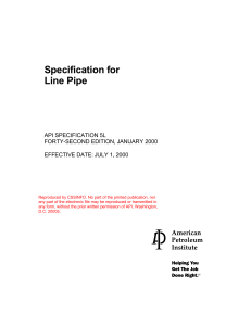 API 5L ed42 Specification for line pipe 2000